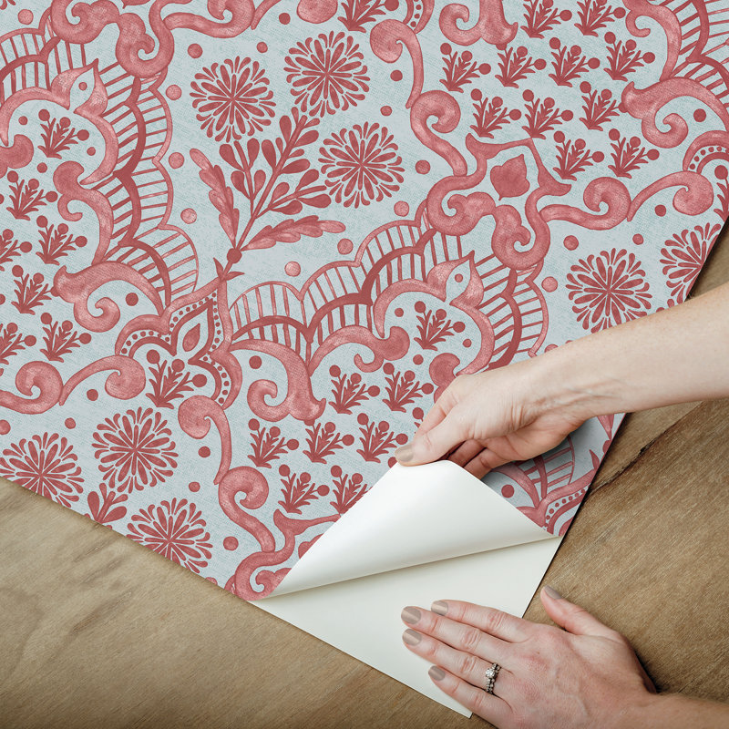 Papier peint auto-adhésif Brownstone, Rouge