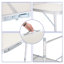 60cm Rectangular Adjustable Folding Table