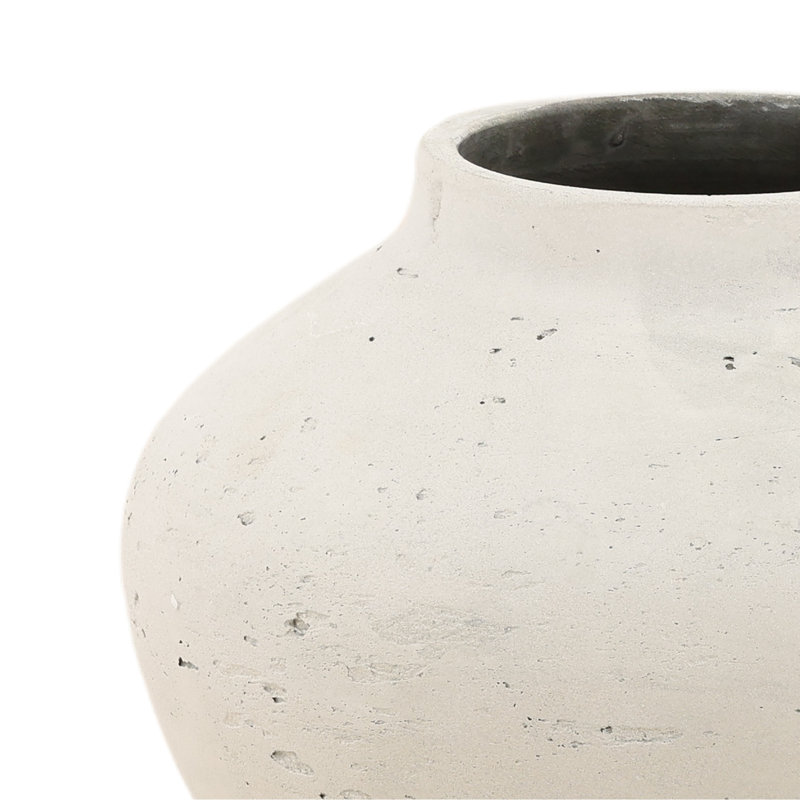 Jocasta Vase, 7.5" H x 9.3" W x 9.3" D, White