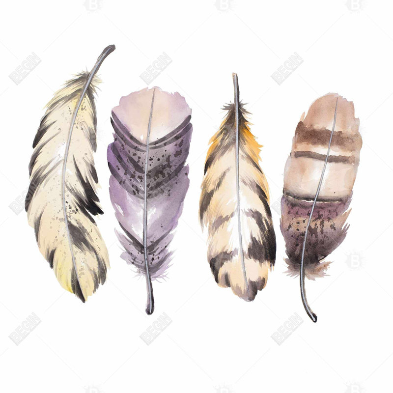 " Purple Feather Set "