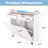 10-Gallon Double Tilt Trash Cabinet With 2 Drawers, Trash Cabinet With Storage On Wheels-105851170