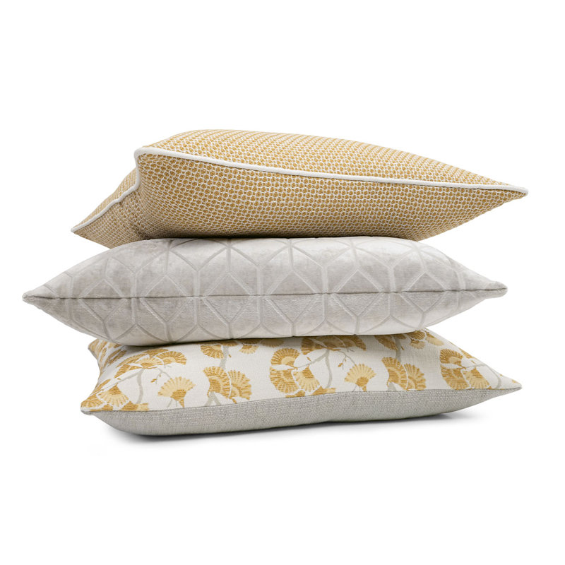 Kristal Pillow Cover & Insert, Saffron, Square 24"