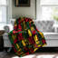 Vibrant African Textiles - Couverture sherpa de qualité supérieure 1 pièce-1261272219