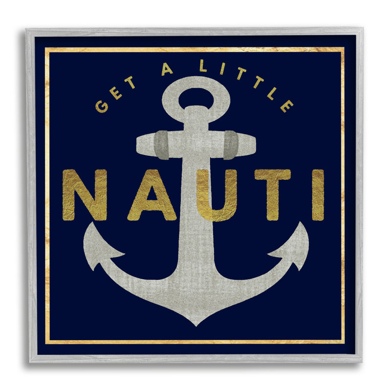 Get Nauti Witty Nautical, H 17 po x l 17 po x P 1,5 po, Estampe numérique Farmhouse