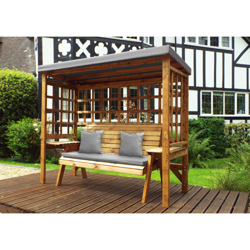 Figueroa Solid Wood Outdoor Bench, Grey