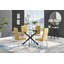 Bernell Modern Chrome Metal & Glass Round Dining Table Set with 4 Quilted Velvet Chairs-88388792-88388791-88388809