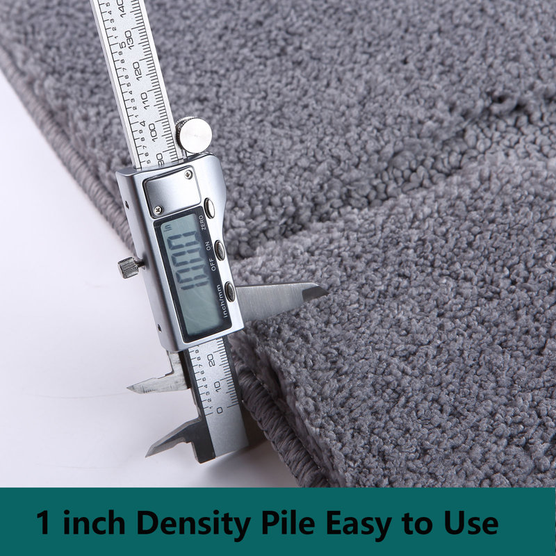 Tapis pour salle de bain Kainin, L 24 po x L 36 po, gris
