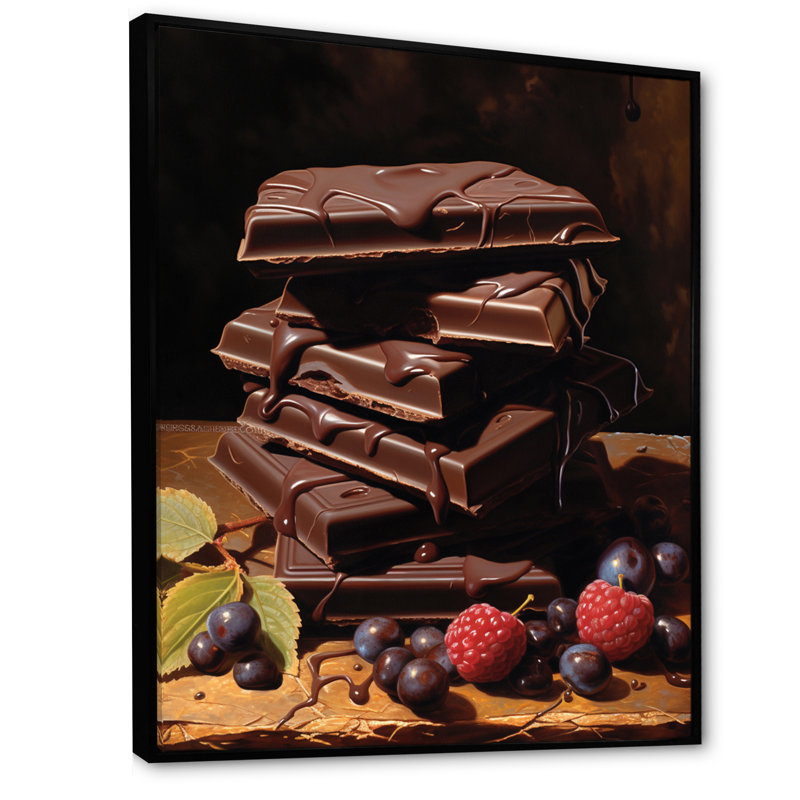 Koura Food Chocolate Dreams II, Cadre flottant noir, H 32 po x l 16 po x P 1 po