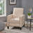 Linen Manual Push Back Recliner Chair-320699903