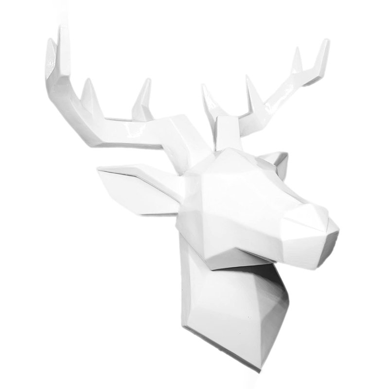 Deer Wall Décor, White