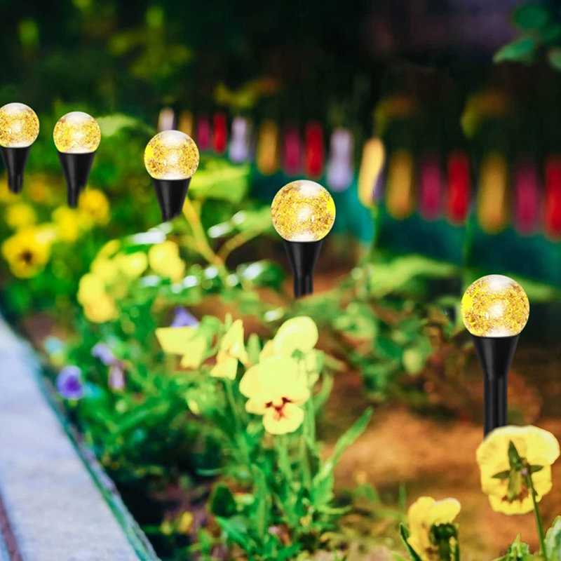 Black Solar Powered Pathway Light, Warm Light