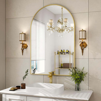 Metal Arch Mirror For Bathroom