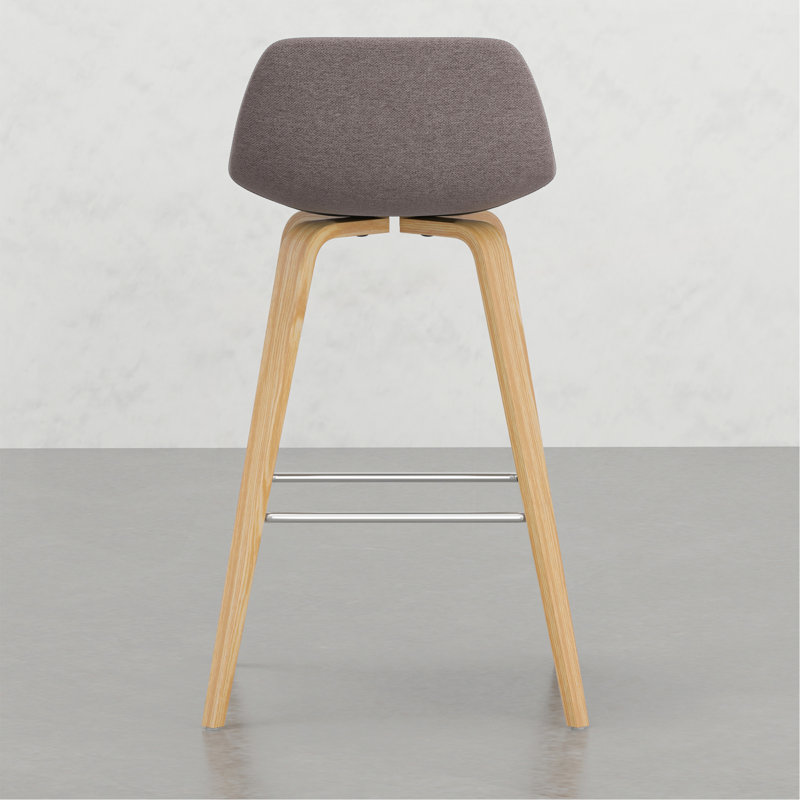 Tabouret à hauteur de comptoir / bar Harvard (ensemble de 2), Siège moka / structure brun clair