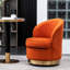Chaise de bureau pivotante moderne en velours orange - Fonctionnelle et élégante-553867057
