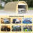 Outsunny 10' X 16' Carport, Heavy Duty Portable Garage Storage Tent With Large Zippered Door, Anti-UV PE Canopy Cover For Car, Truck, Boat, Motorcycle, Bike, Garden Tools, Outdoor Work, Beige-125104494
