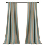 Julia Stripe Light Filtering Window Curtain Panel Pair,(Blue/Pack Of 2)