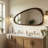 Solid Wood Asymmetrical Accent Mirror-1112668645-1112668571