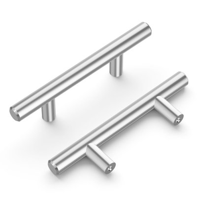 Bar Pulls Kitchen Cabinet Handles, Solid Core Drawer Pulls for Cabinet Doors, 2-1/2"" (64mm) -  Hickory Hardware, HH075592-CH-10B