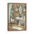 Toile avec cadre en bois brun classique