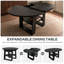 Table de salle à manger extensible, table de ferme en bois Mid-Centry avec rangement pour salle à manger-1889797246