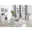 Table basse de salon de style rustique blanc antique 1 pièce avec tablettes ouvertes