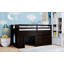 Lit mezzanine simple avec armoire et tablette