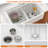 33" L x 20" W Farmhouse Double Bsin Workstation Kitchen Sink White Ceramic Kitchen Sink Double Bowl 50/50 Sink With Sink Grid, Cutting Board And Dish-Drying Rack And Drainers And Colander