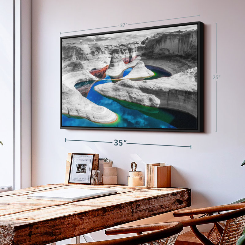 Impression sur toile Grand Canyon River Pop, H 37 po x l 25 po