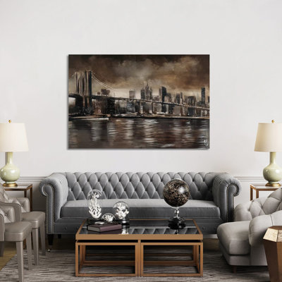 Shimmering Sea 1 Piece Wrapped Canvas Wall Art
