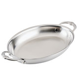2.0qt Oval Medium Clad Stainless Steel Au Gratin (64oz, 9.0")