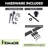 Black Rustic Arrow Design Non-Bypass Single Track Two Door Hardware Kit( Door Not Included)-562994300