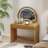 39" Makeup Vanity Dresser Table With Drawer And Touch Screen Lighted Mirror-1240684366