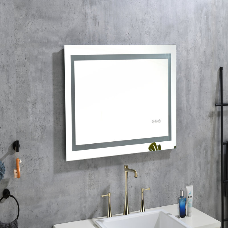 Miroir de salle de bain polyvalent à DEL avec fonctions avancées pour une expérience de salle de bain idéale, 1,50 po x 36 po