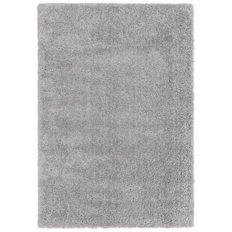 Cosy Soft Shaggy Light Grey Rug, Rectangle 160 x 230cm