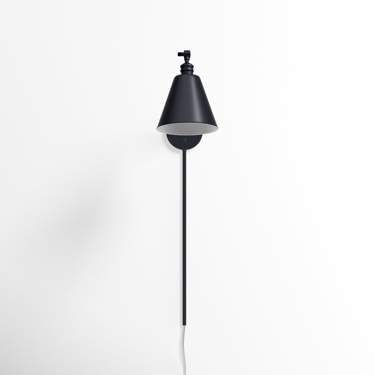 Cidni Single Light Dimmable Plug-in Swing Arm Sconce