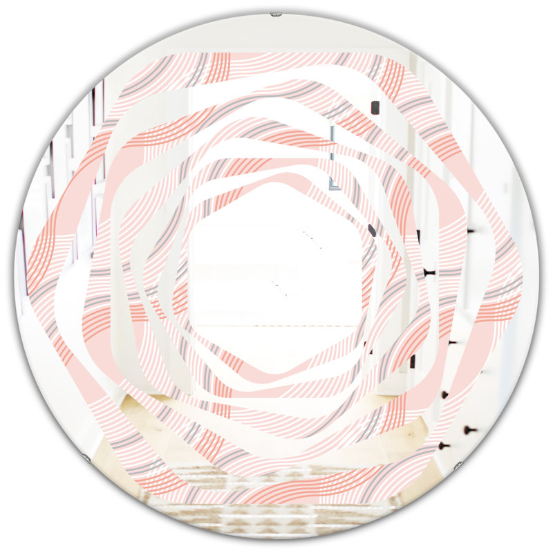Miroir mural matelassé moderne, H 23,6 po x l 23,6 po