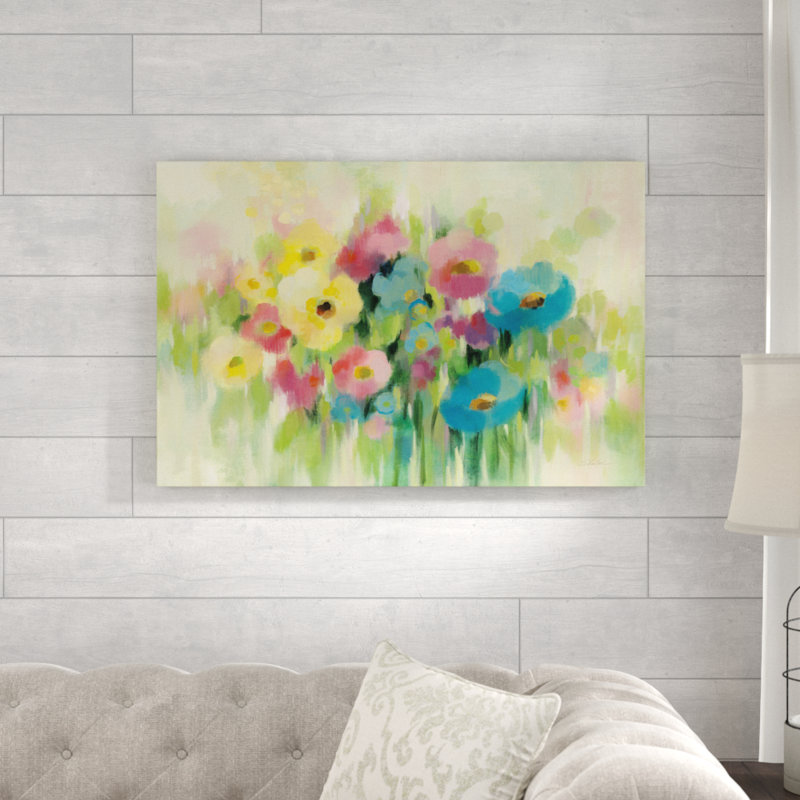 First Spring Flowers by Silvia Vassileva - Painting Print, Wrapped Canvas, 61cm H x 91cm W
