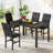 Dining Table Set For 4, Faux Marble Kitchen Table With Uphosltered Dining Chairs, 5-Piece Dining Table Set, Space-Saving Design Dinette Set for Home Furniture Kitchen Restaurant-306432480