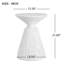 Table d'appoint d'extérieur en marbre blanc texturé MGO