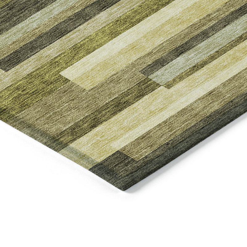 Tapis intérieur lavable rayé 10 pi x 14 pi