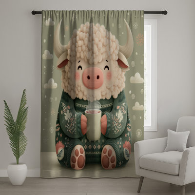 Mignon rideaux de fenêtre, rideaux occultant et occultant - 1 panneau