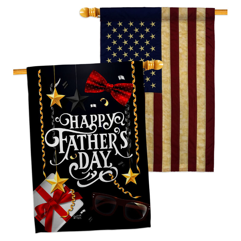Drapeau de maison en polyester 2 côtés 40 x 28 po