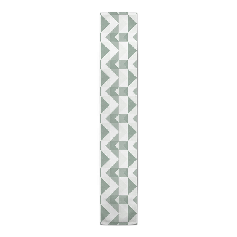 Chemin de table Geo Block, Vert