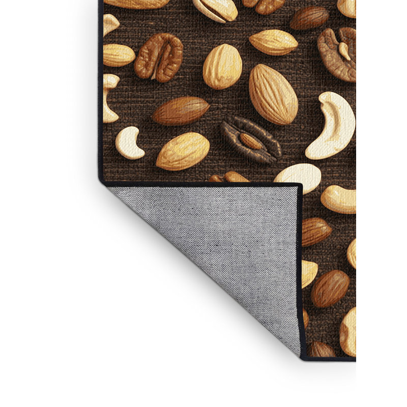 Washable Mixed nuts Desserts Area Rug, Rectangle 8' x 10'