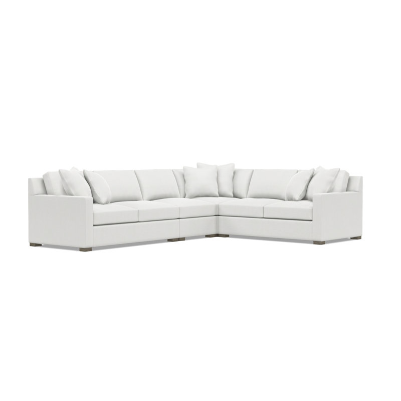 Kelsey Sectional, White Polyester