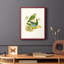 «Lime & Cerulean Parrots I», reproduction encadrée - bois massif-2069873828-2069873836