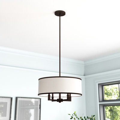 Berthine 4 - Light Steel Drum Chandelier