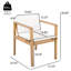 Chaises de salle à manger d'extérieur modernes en bois d'acacia avec coussins Fere-124871873