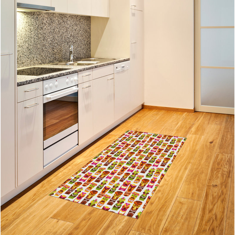 Tiki Bar High Density Long Fiber Poly Threads Decorative Area Rug Carpet, Rectangle 2'7" x 5'
