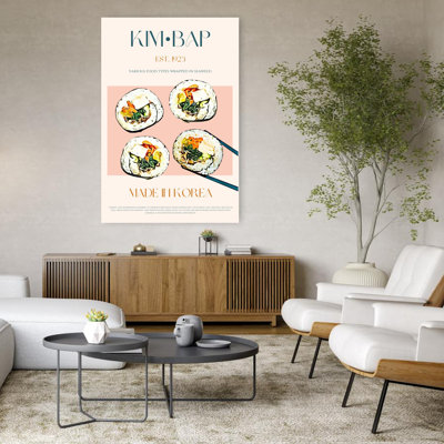 Art mural traditionnel coréen Kimbap Rolls
